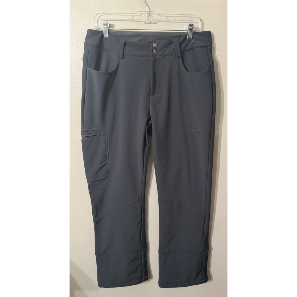 Arctix Sarah Soft Shell Snow‎ Pants Flannel Lined Steel Gray Womans Sz Med